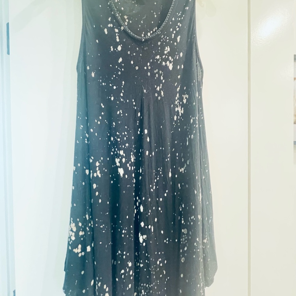 Black and White Splatter Tunic- Dress O/S